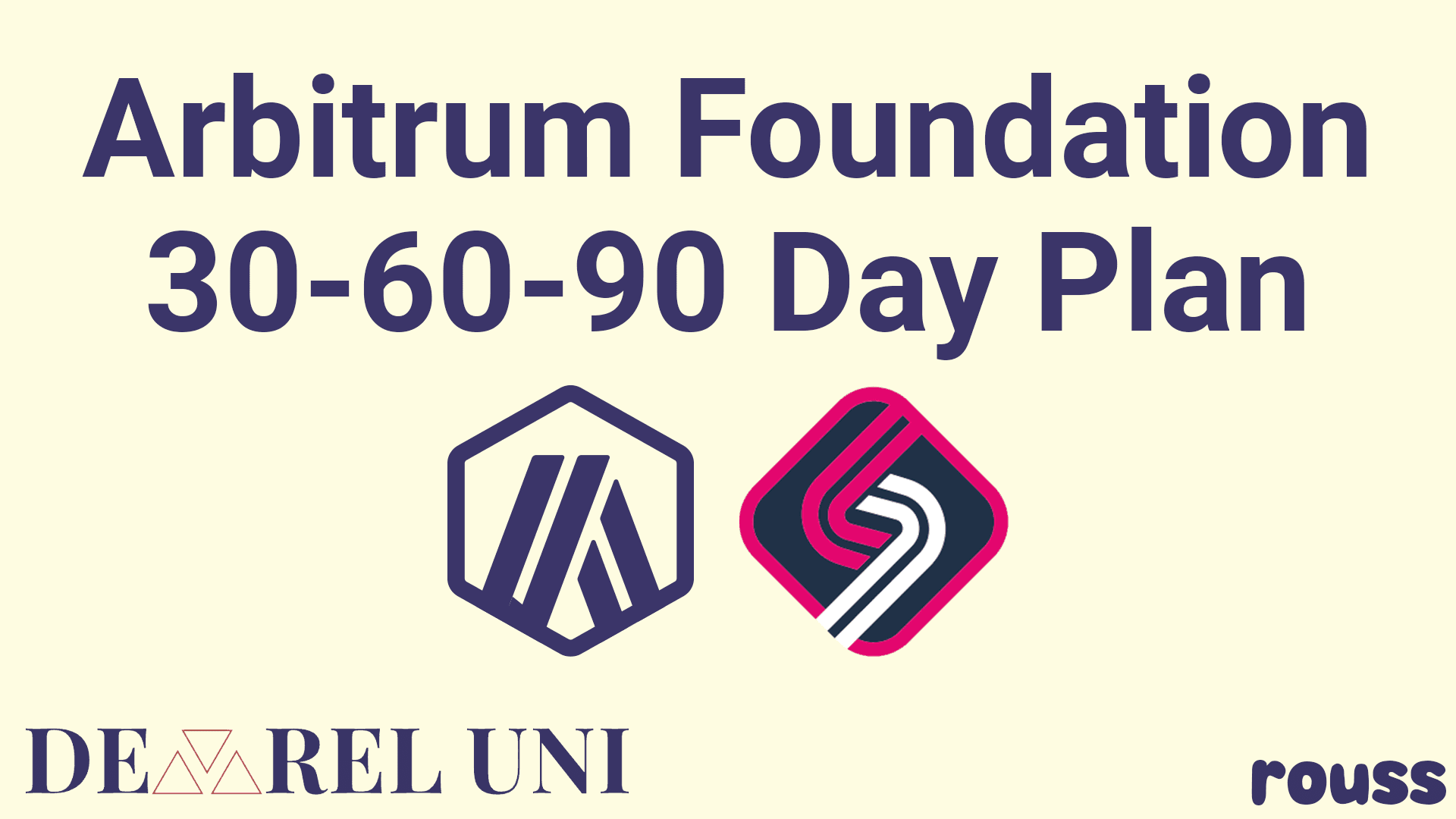 Arbitrum Foundation 30-60-90 days plan Image